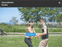 Tablet Screenshot of danceworksstudio.com